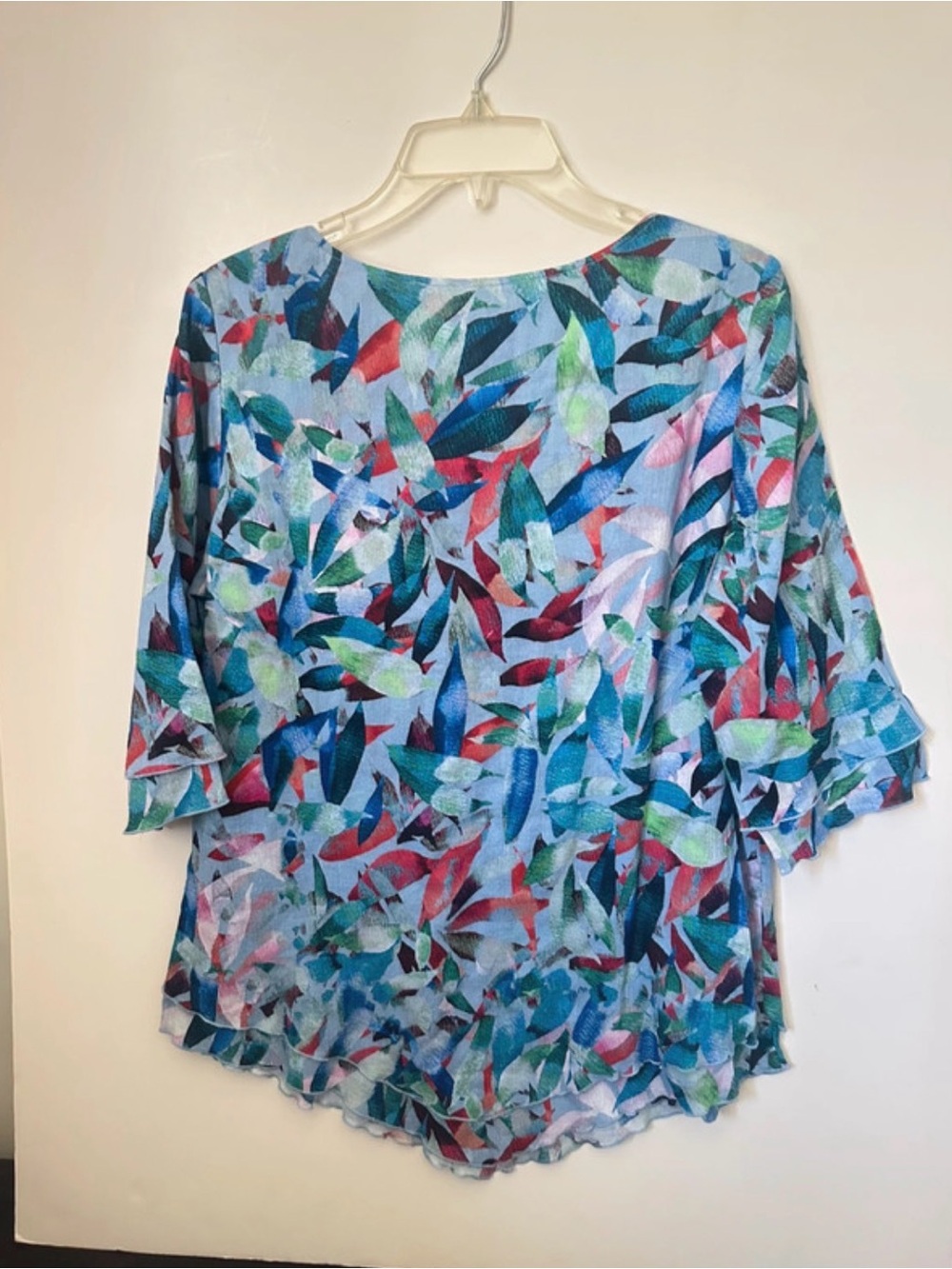 Soft Surroundings Siesta Key Vibrant, Botanical Leaf Lightweight Blouse NWT~M - Picture 2 of 3